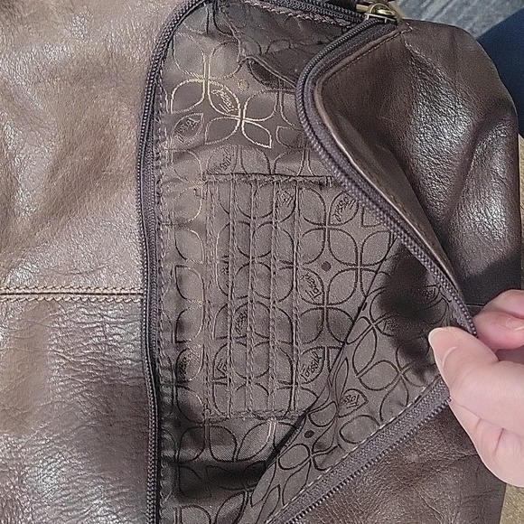 FOSSIL "MORGAN" Vintage Traveler Brown Leather Messenger Crossbody Shoulder Bag - Picture 16 of 17